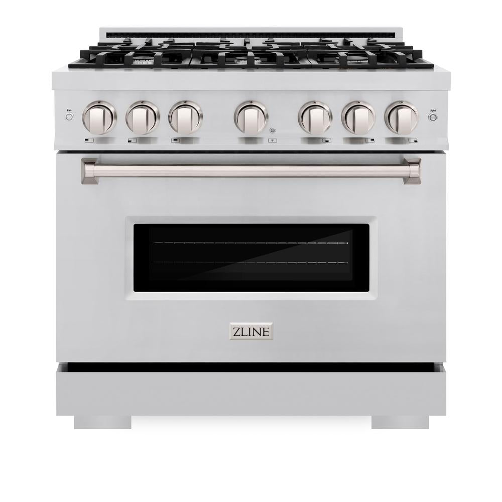 ZLINE Classic 36-inch range in stainless steel CGR36, front view