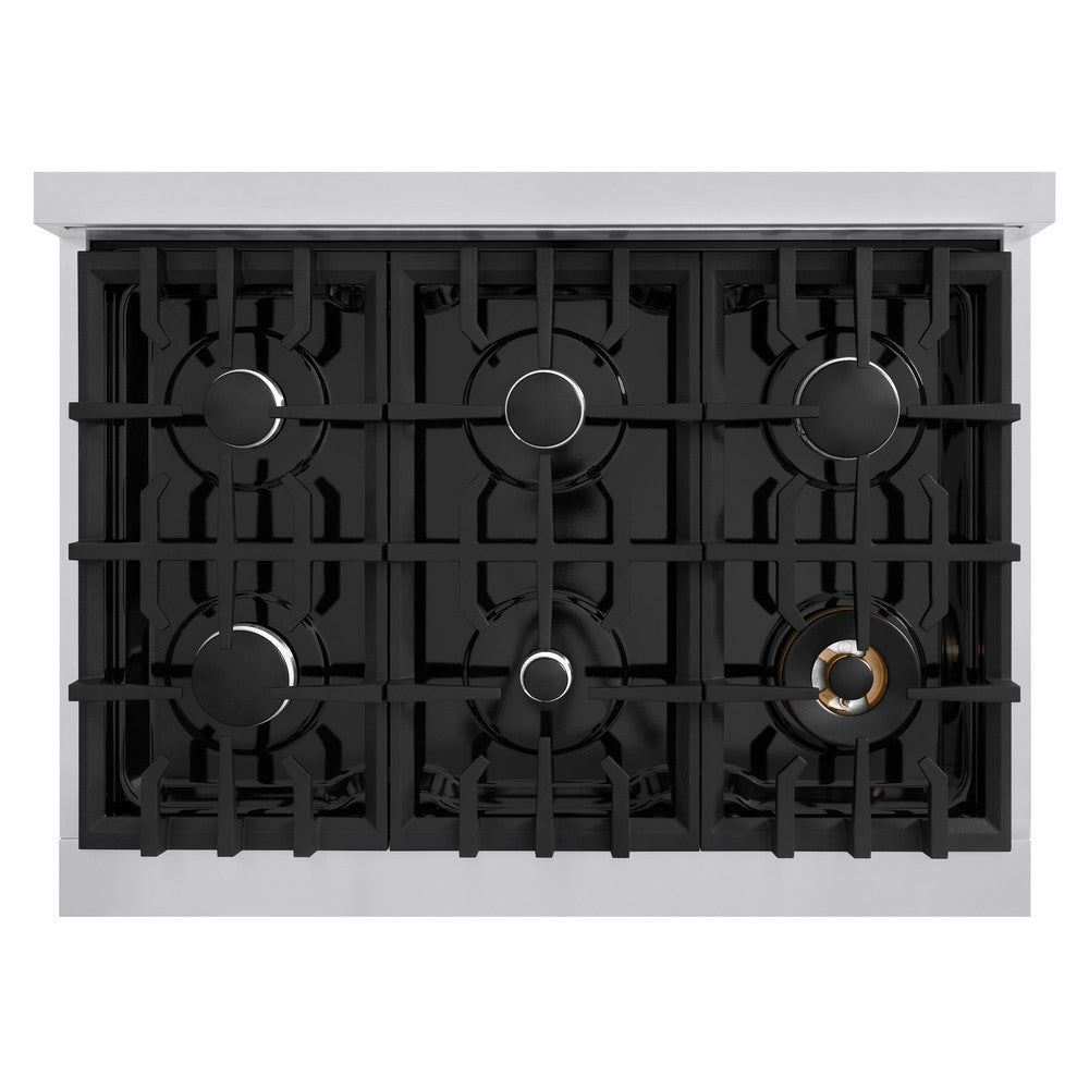ZLINE Classic 36-inch range in stainless steel CDR36, from above