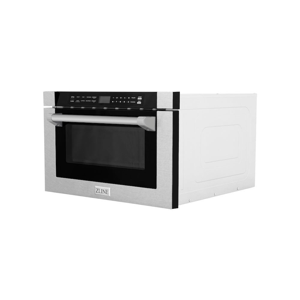 ZLINE 24-inch microwave in satin stainless steel MWD-1-SS-H, side view