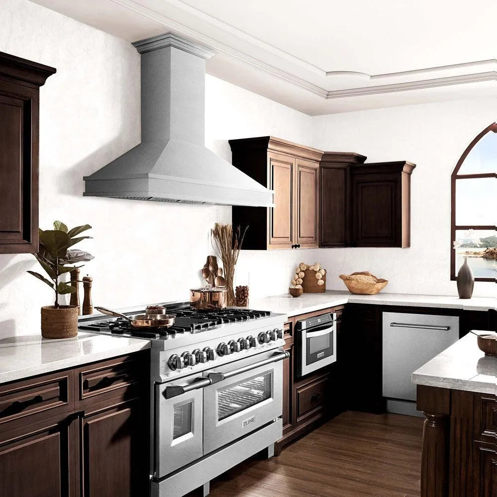 ZLINE Designer 48-inch range hood in satin stainless steel 8656S-48, view 2