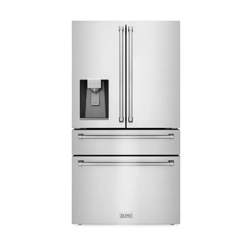 ZLINE 36-inch refrigerator in fingerprint-resistant stainless steel with bright white interior RFM-W-36
