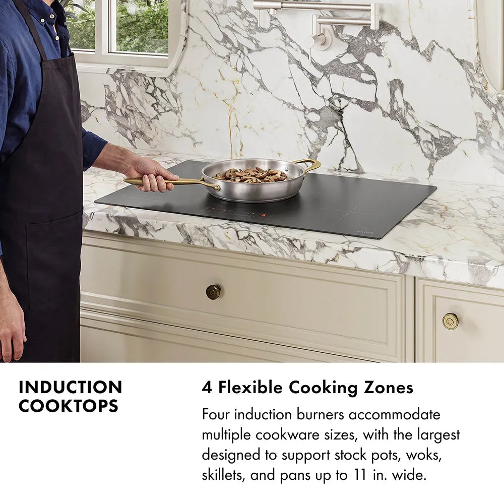 ZLINE 30-inch cooktop in stainless steel FCIND-30, from above