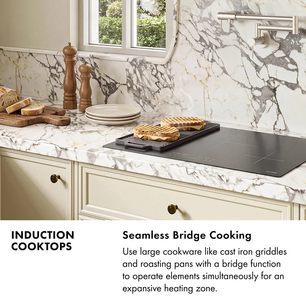 ZLINE 30-inch cooktop in stainless steel FCIND-30, from above