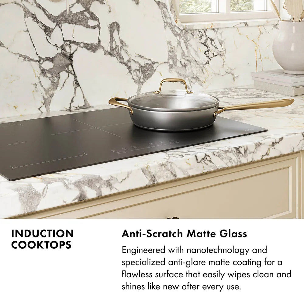 ZLINE 30-inch cooktop in stainless steel FCIND-30, from above