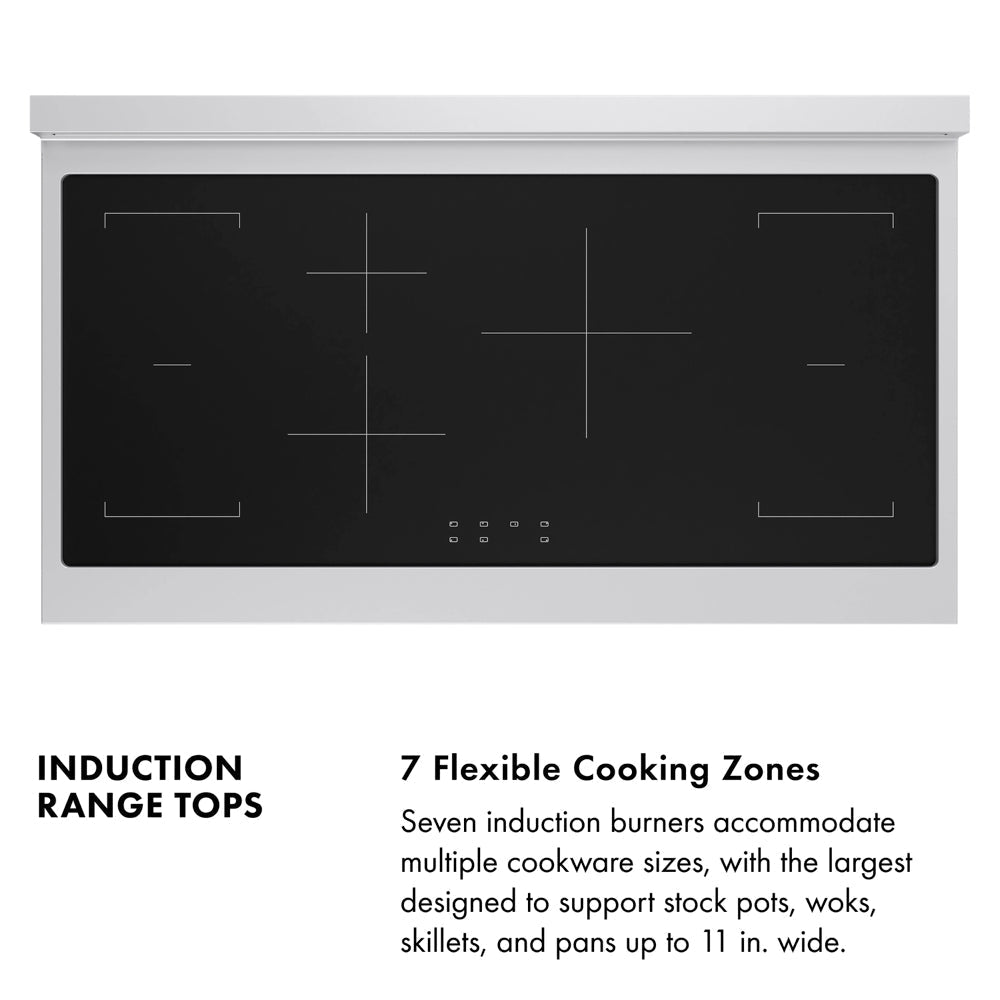 ZLINE Autograph Edition Paramount 48-inch rangetop in black stainless steel and polished gold accents SINRTBZ-48-G, view 4
