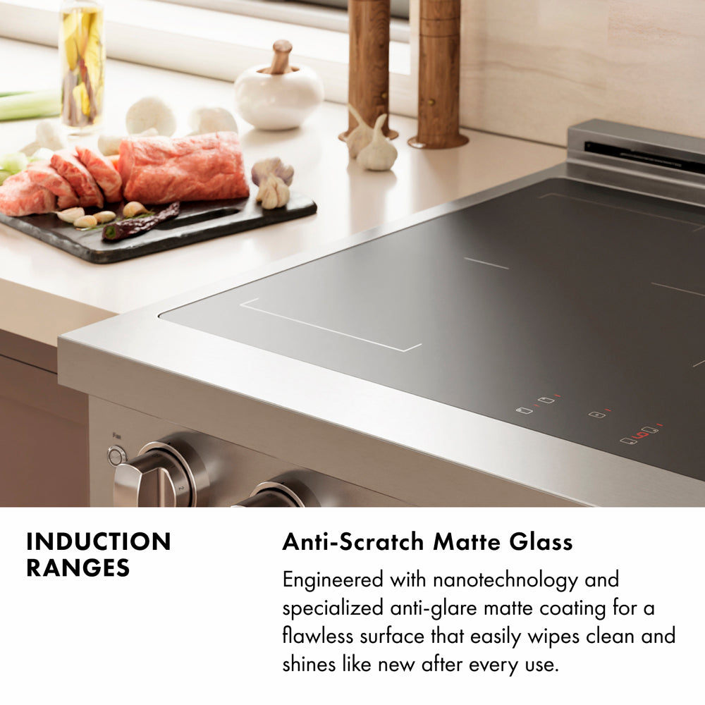 ZLINE Paramount 48-inch range in stainless steel with white matte door SINR-WM-48, view 5