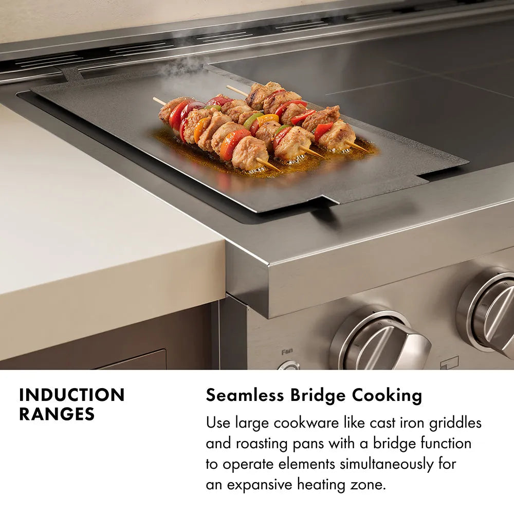 ZLINE Paramount 24-inch range in satin stainless steel with black matte door SINRS-BLM-24, view 3