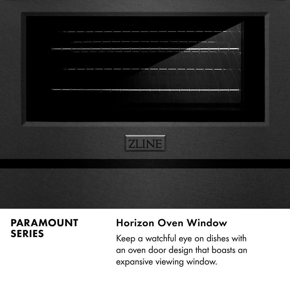 ZLINE Paramount 48-inch range in black satin stainless steel SDRBS-48, view 4