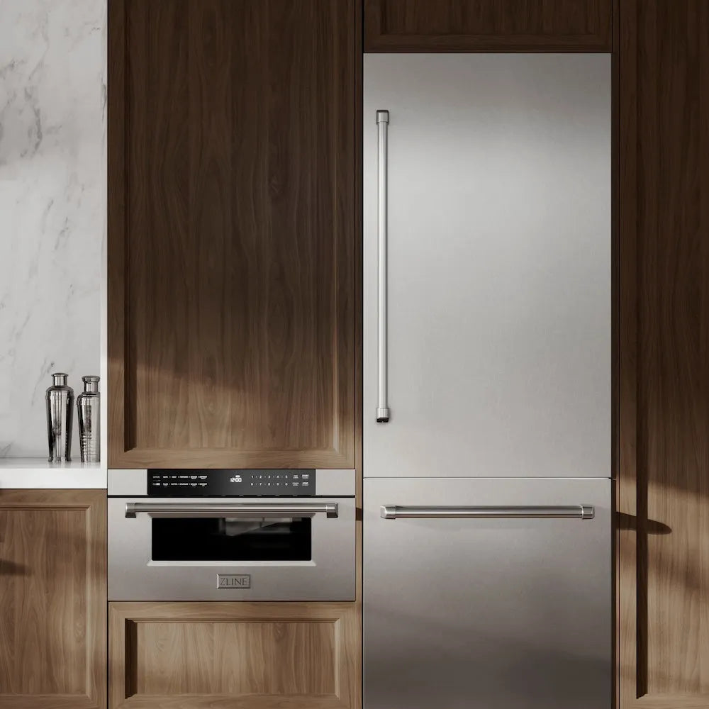 ZLINE 30-inch refrigerator in satin stainless steel with bright white interior RBIV-SN-30, view 2