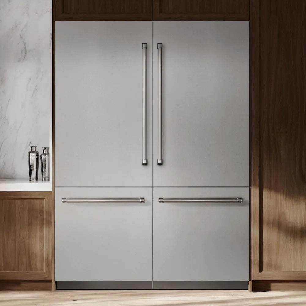 ZLINE 60-inch refrigerator in satin stainless steel with graphite gray interior GRBIV-SN-60, view 2