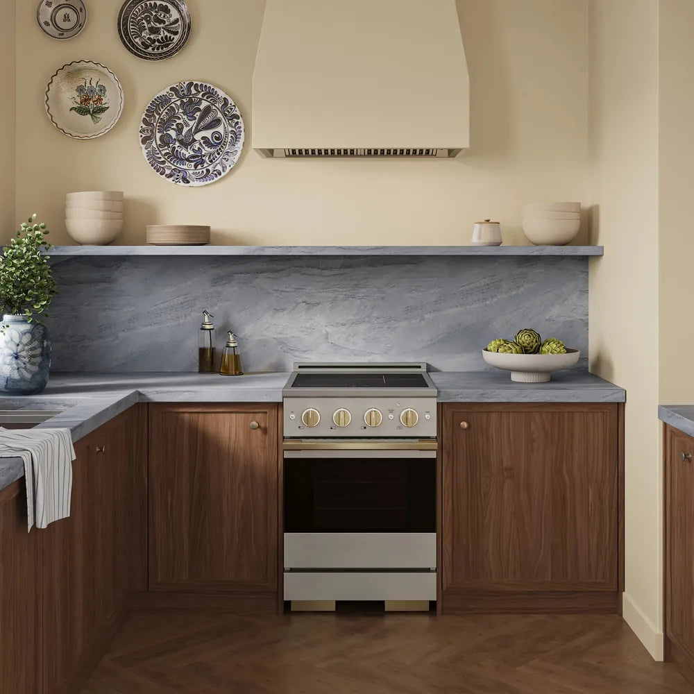 ZLINE Autograph Edition Marino 24-inch range in stainless steel and champagne bronze accents MINRZ-24-CB, view 2