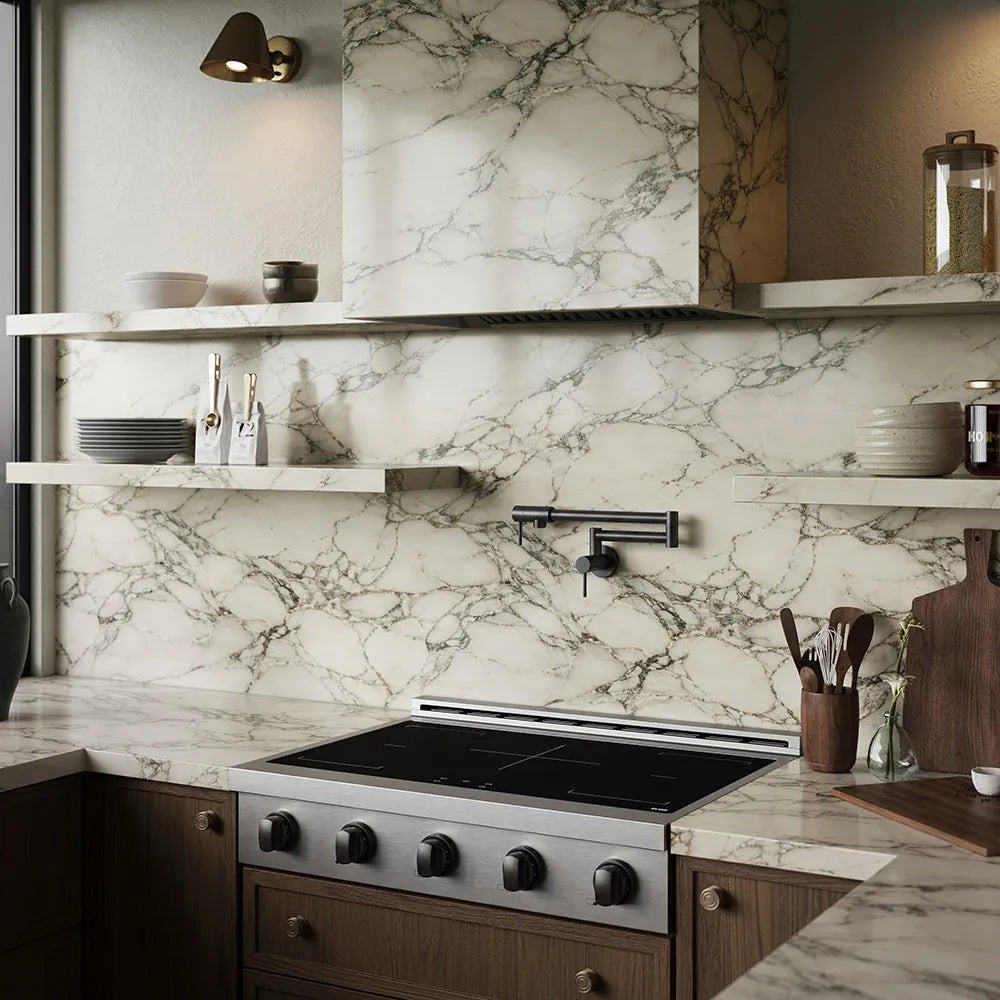 ZLINE Autograph Edition Paramount 36-inch rangetop in stainless steel and matte black accents SINRTZ-36-MB, view 2