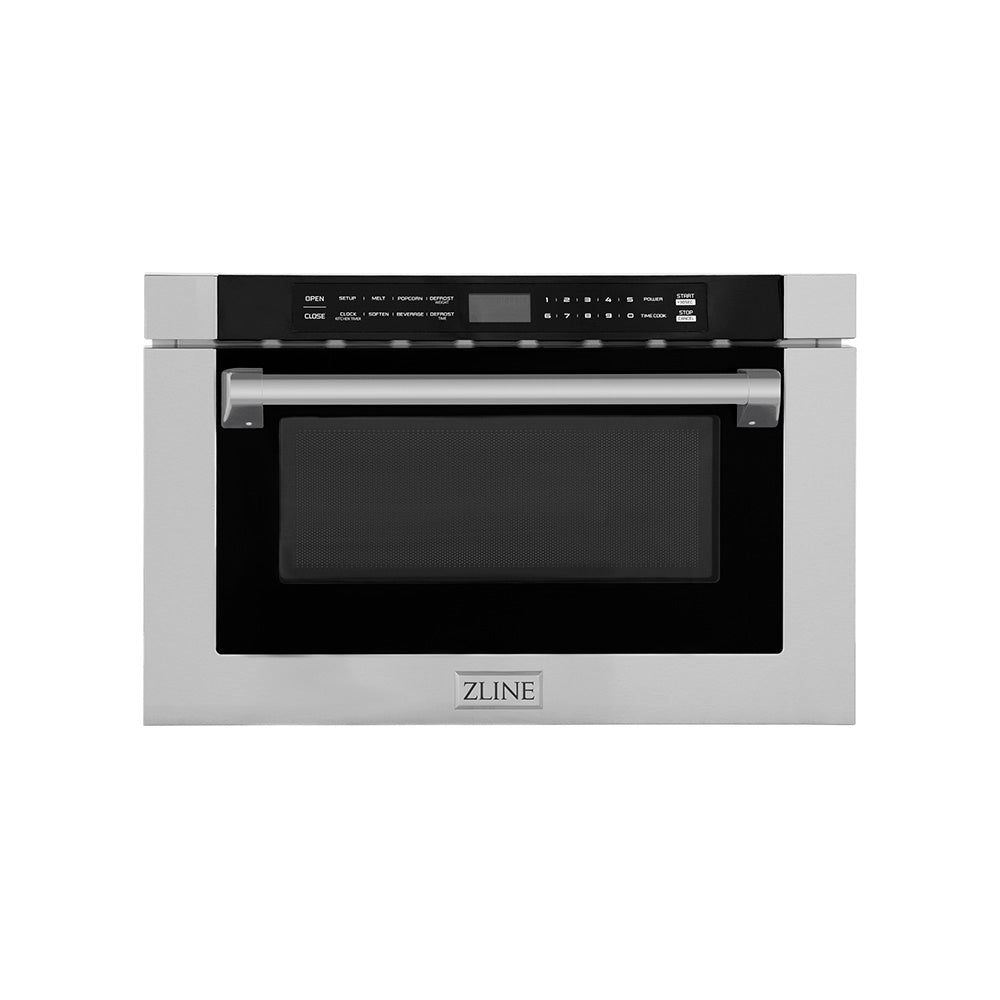 ZLINE 24-inch microwave in stainless steel MWD-1-H, front view