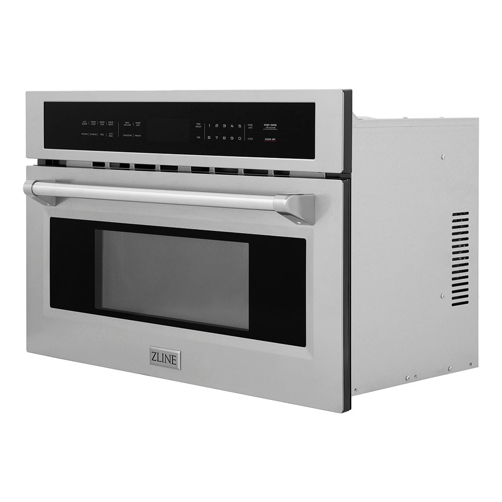 ZLINE 30-inch microwave in stainless steel MWO-30, side view