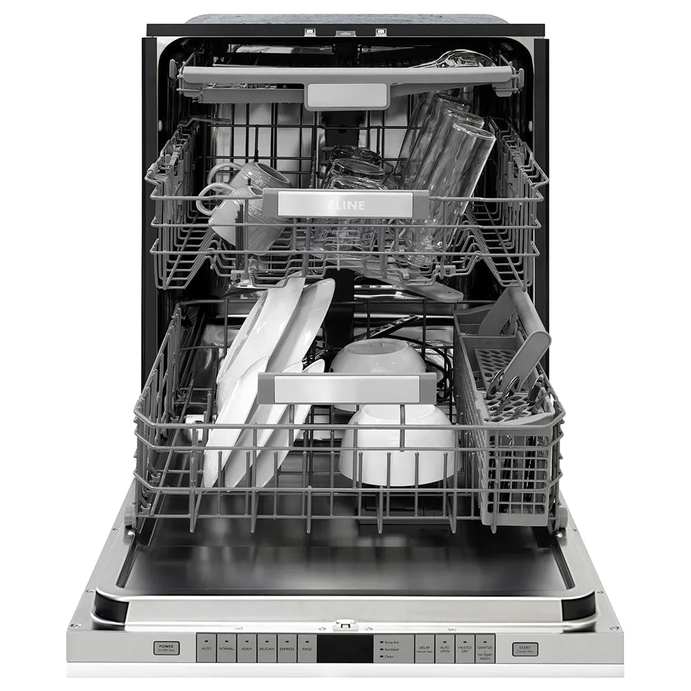 ZLINE Monument 24-inch dishwasher in white matte DWMT-WM-24, front view