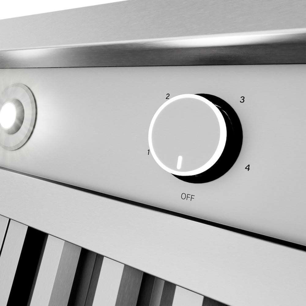 ZLINE Outdoor 72-inch range hood in stainless steel GOU1-72, detail