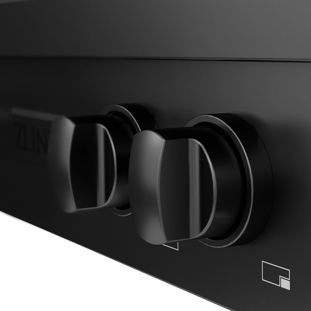 ZLINE Paramount 30-inch rangetop in black stainless steel SRTB-30, from above