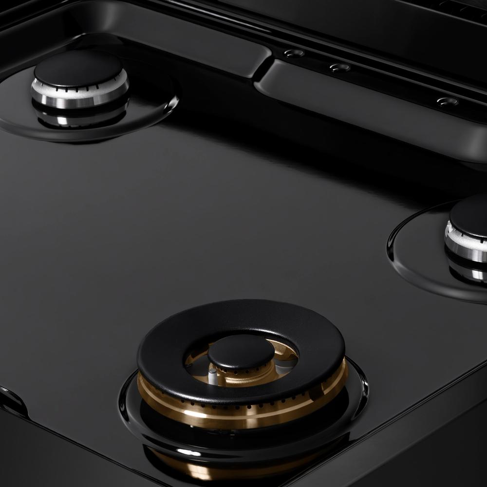 ZLINE Paramount 30-inch rangetop in black stainless steel SRTB-30, from above