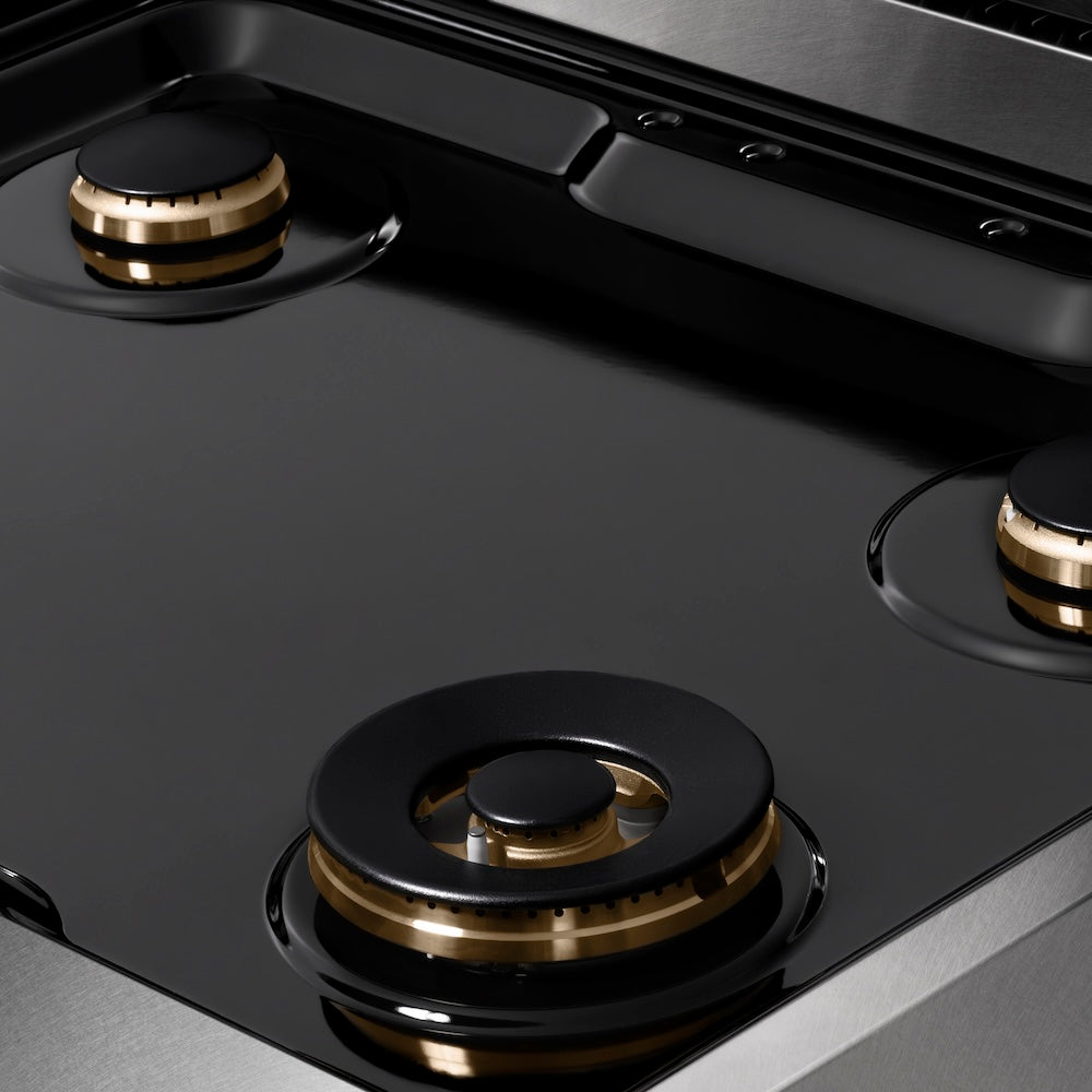 ZLINE Paramount 30-inch rangetop in satin stainless steel SRTS-BR-30, from above