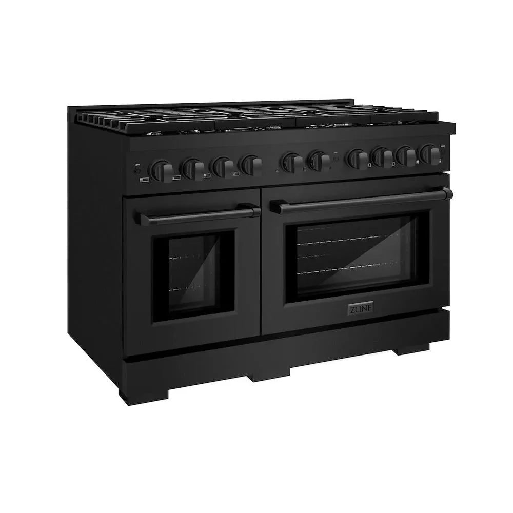 ZLINE Paramount 48-inch range in black stainless steel SGRB-48