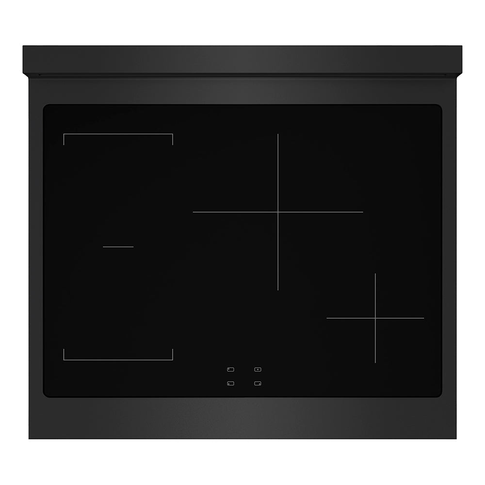 ZLINE Autograph Edition Paramount 30-inch range in black stainless steel and polished gold accents SINRBZ-30-G, from above