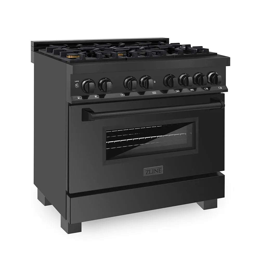 ZLINE Legacy 36-inch range in black stainless steel RAB-BR-36