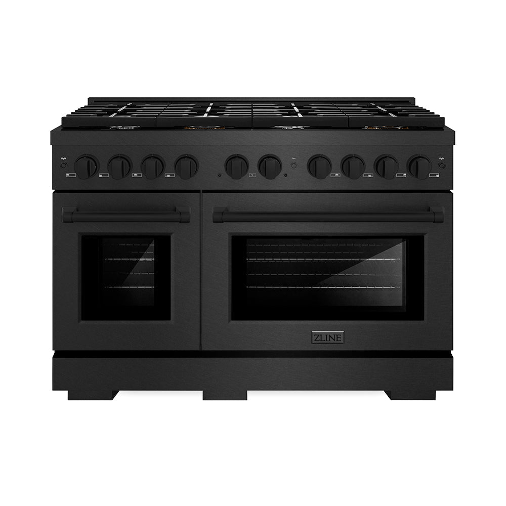 ZLINE Paramount 48-inch range in black satin stainless steel SDRBS-48