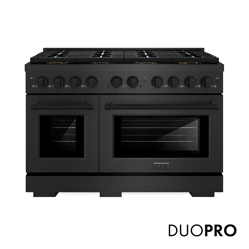 ZLINE Paramount 48-inch range in black satin stainless steel PSGRBS-48