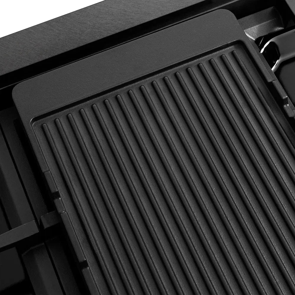 ZLINE Paramount 48-inch rangetop in black satin stainless steel PSRTBS-48, from above