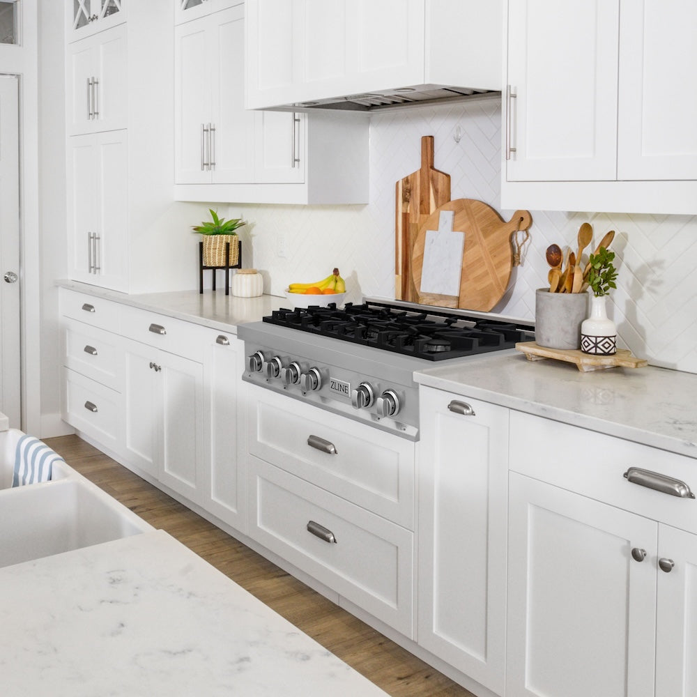 ZLINE Legacy 36-inch rangetop in stainless steel RT36, from above