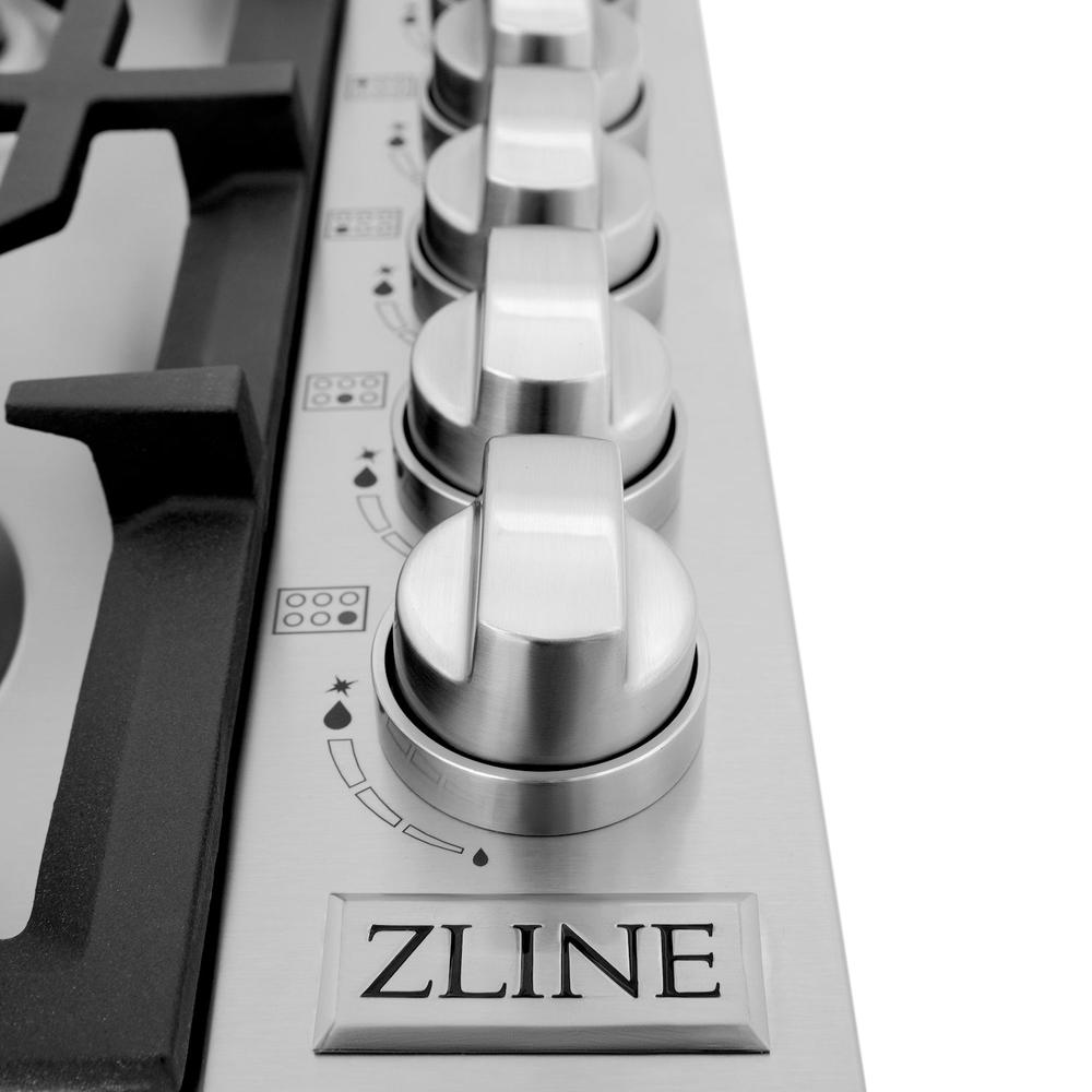 ZLINE 36-inch cooktop in stainless steel RC-BR-36, from above