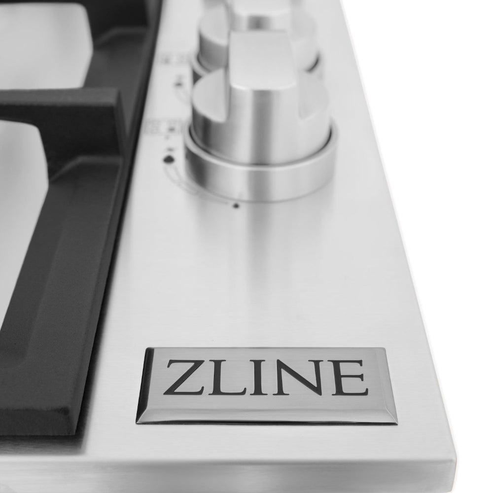 ZLINE 30-inch cooktop in stainless steel RC30, from above