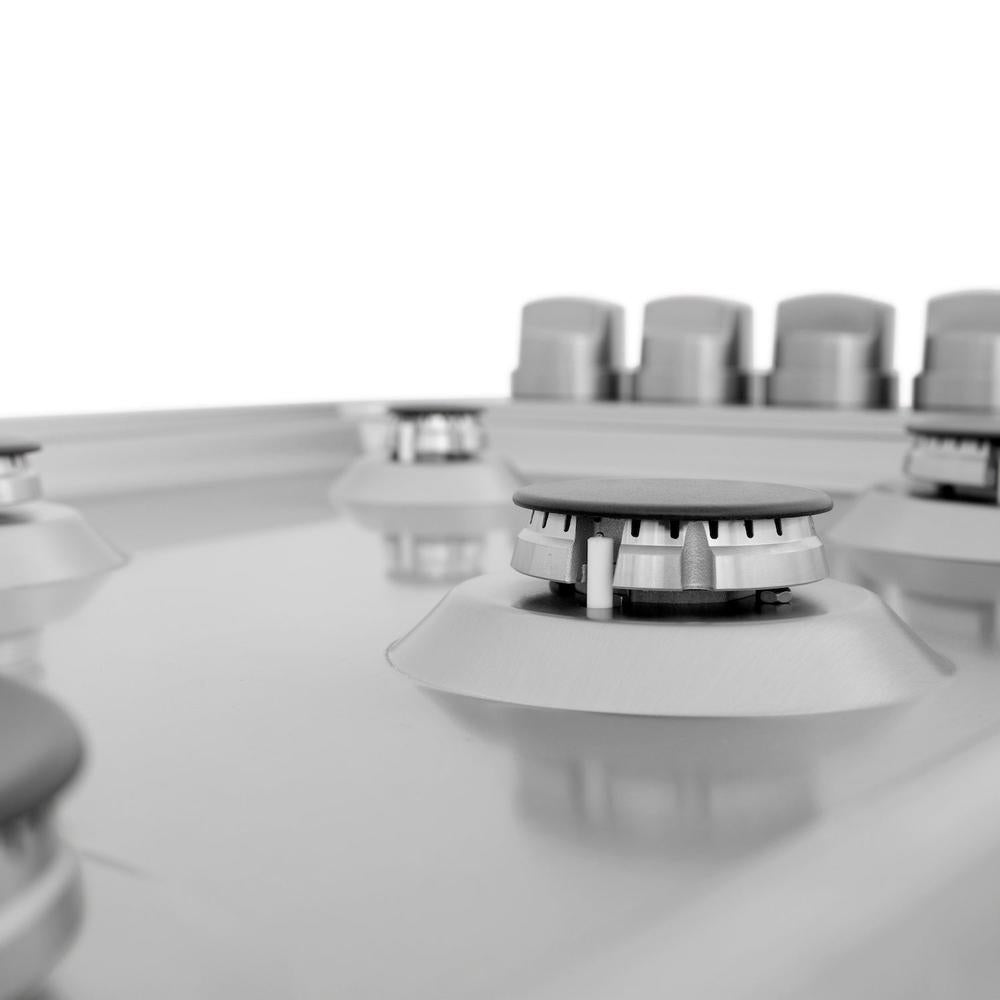 ZLINE 36-inch cooktop in stainless steel RC36, from above