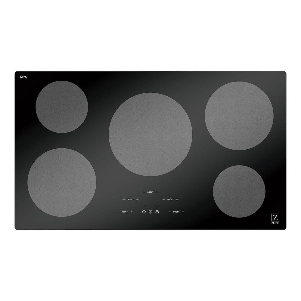 ZLINE 36-inch cooktop in stainless steel RCIND-36, from above