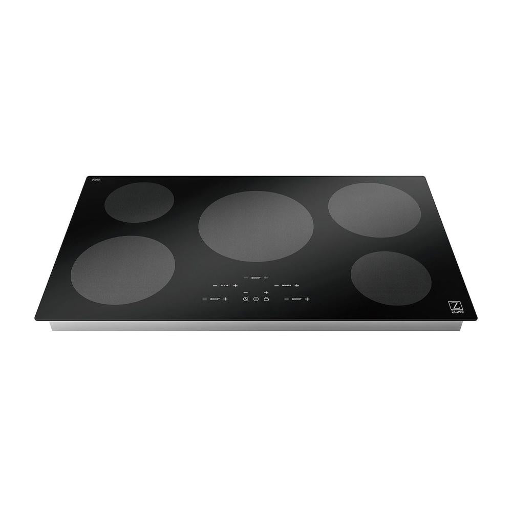 ZLINE 36-inch cooktop in stainless steel RCIND-36, from above