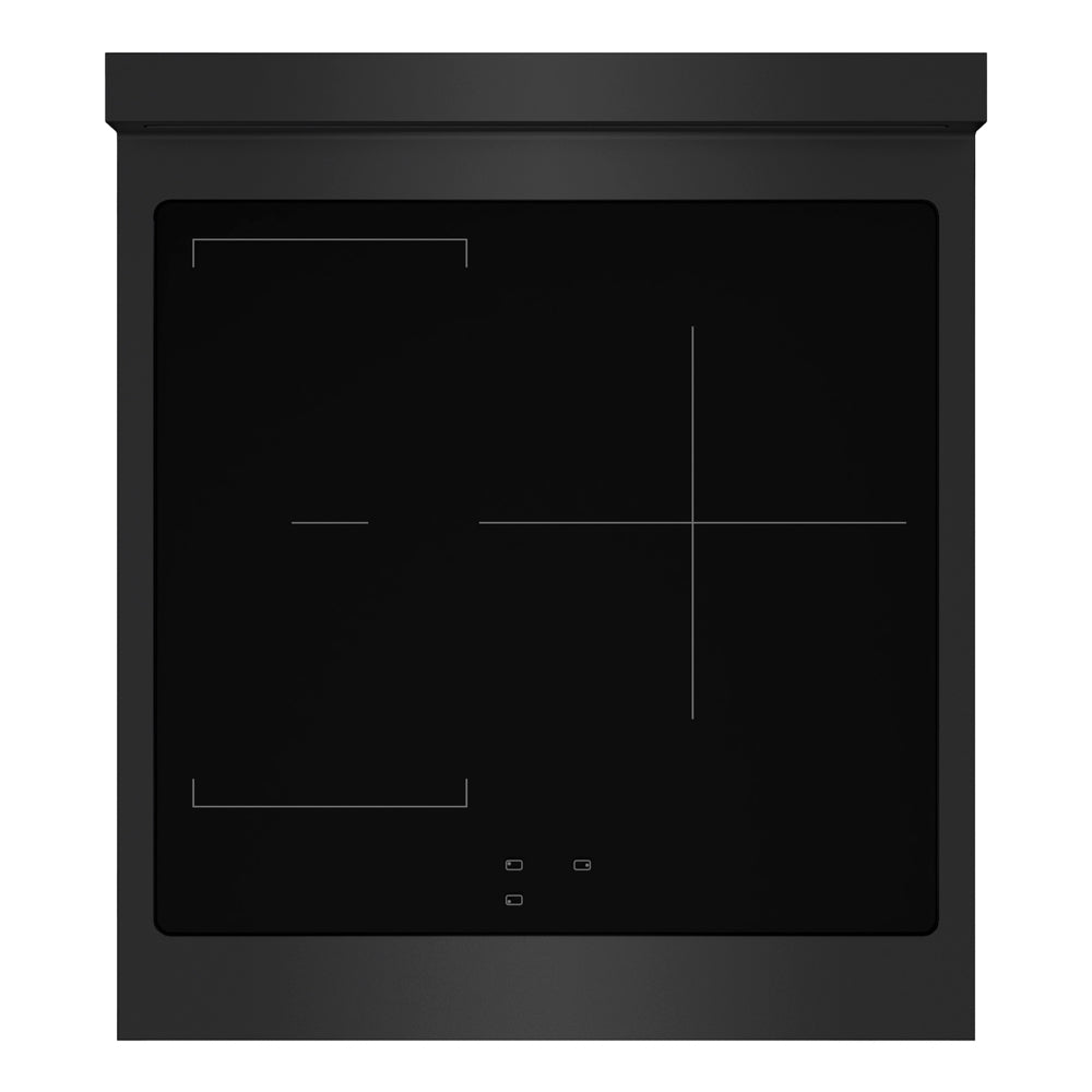 ZLINE Autograph Edition Marino 24-inch range in black stainless steel and polished gold accents MINRBZ-24-G, from above