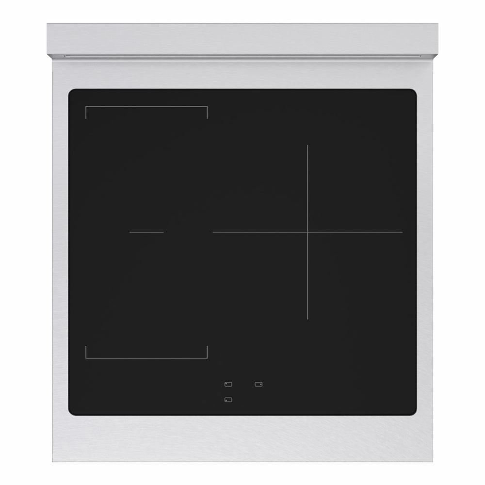 ZLINE Marino 24-inch range in satin stainless steel with white matte door MINRS-WM-24, from above