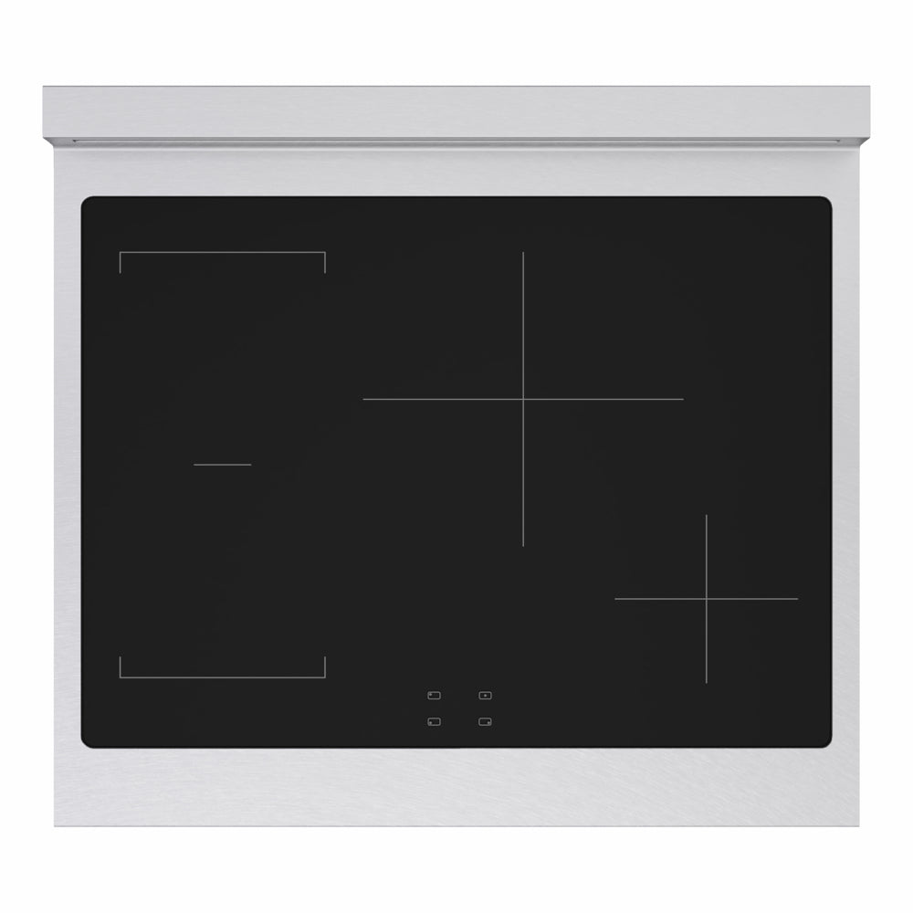 ZLINE Marino 30-inch range in satin stainless steel with white matte door MINRS-WM-30, from above