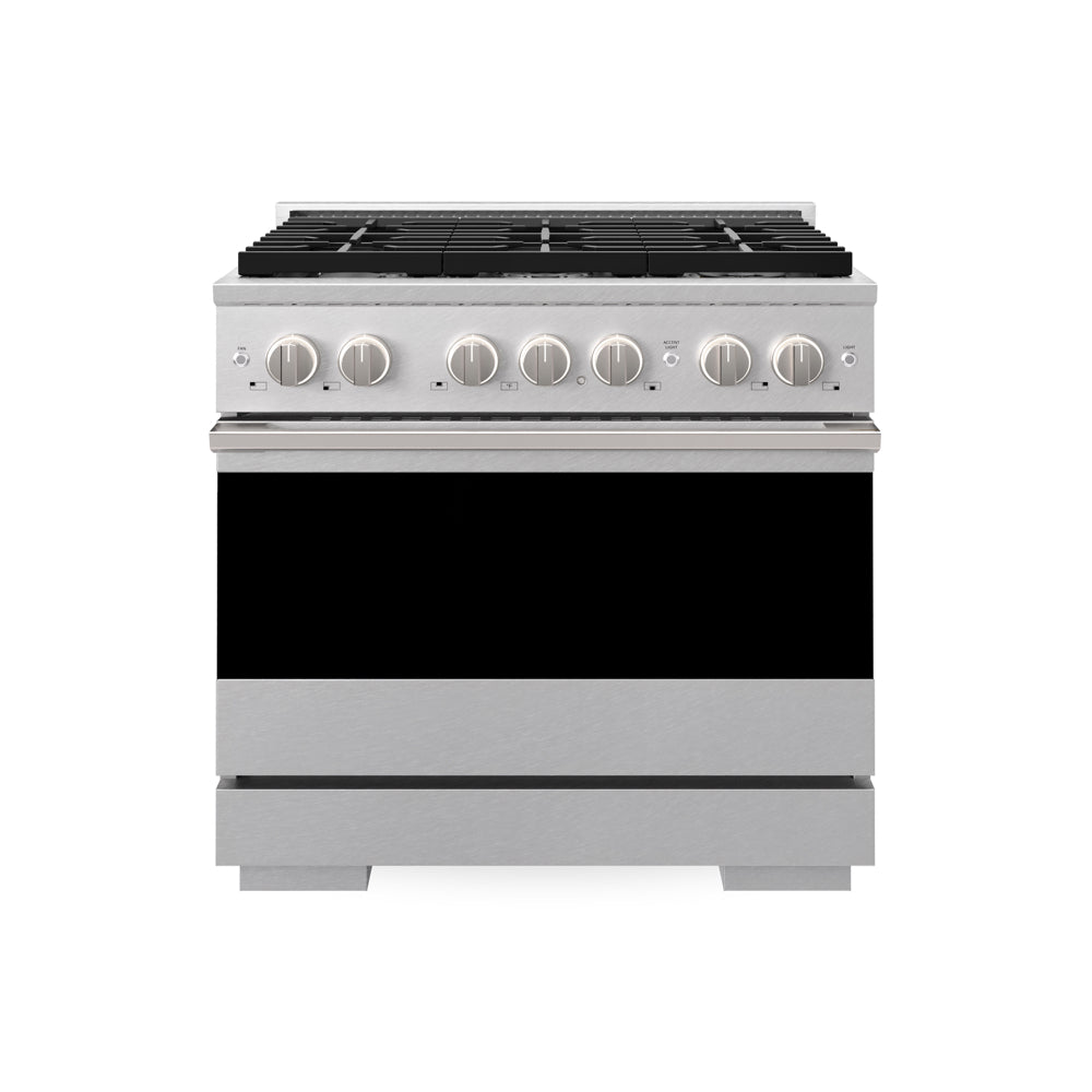 ZLINE Marino 36-inch range in satin stainless steel MGRS-BR-36