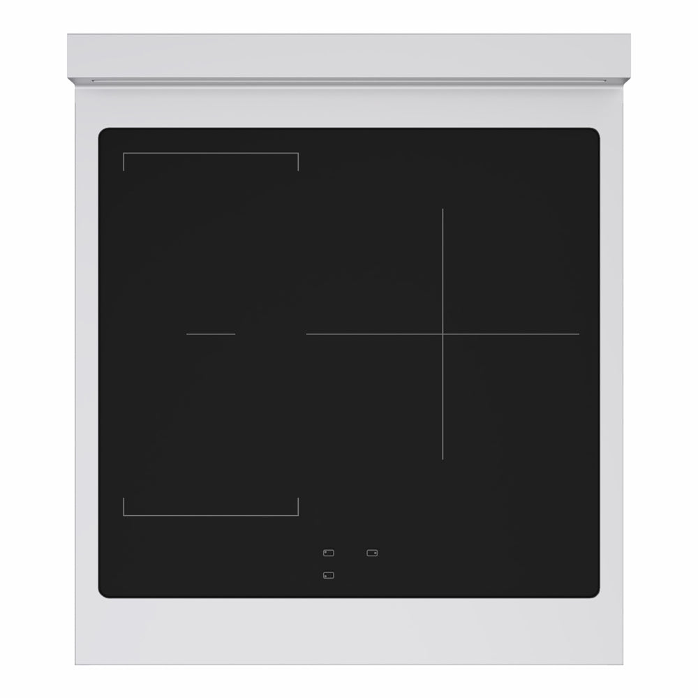 ZLINE Marino 24-inch range in stainless steel with white matte door MINR-WM-24, from above