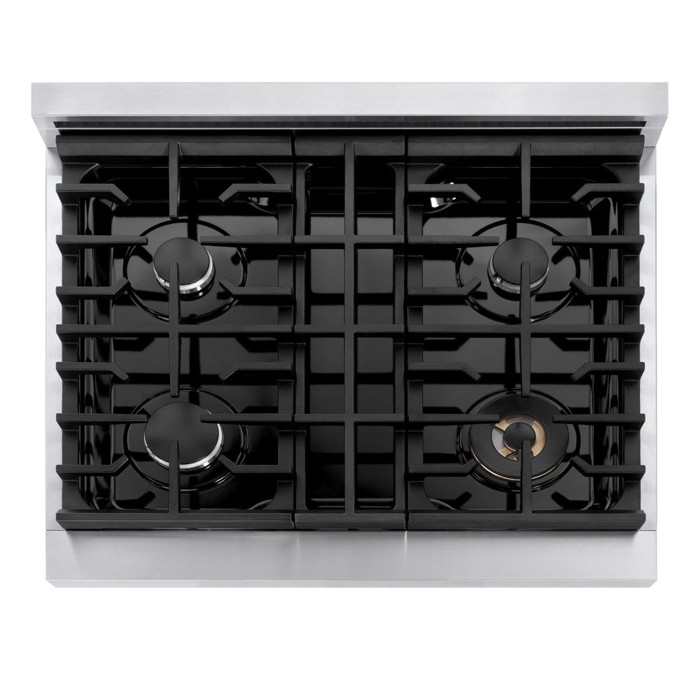 ZLINE Marino 30-inch range in stainless steel MDR30, from above