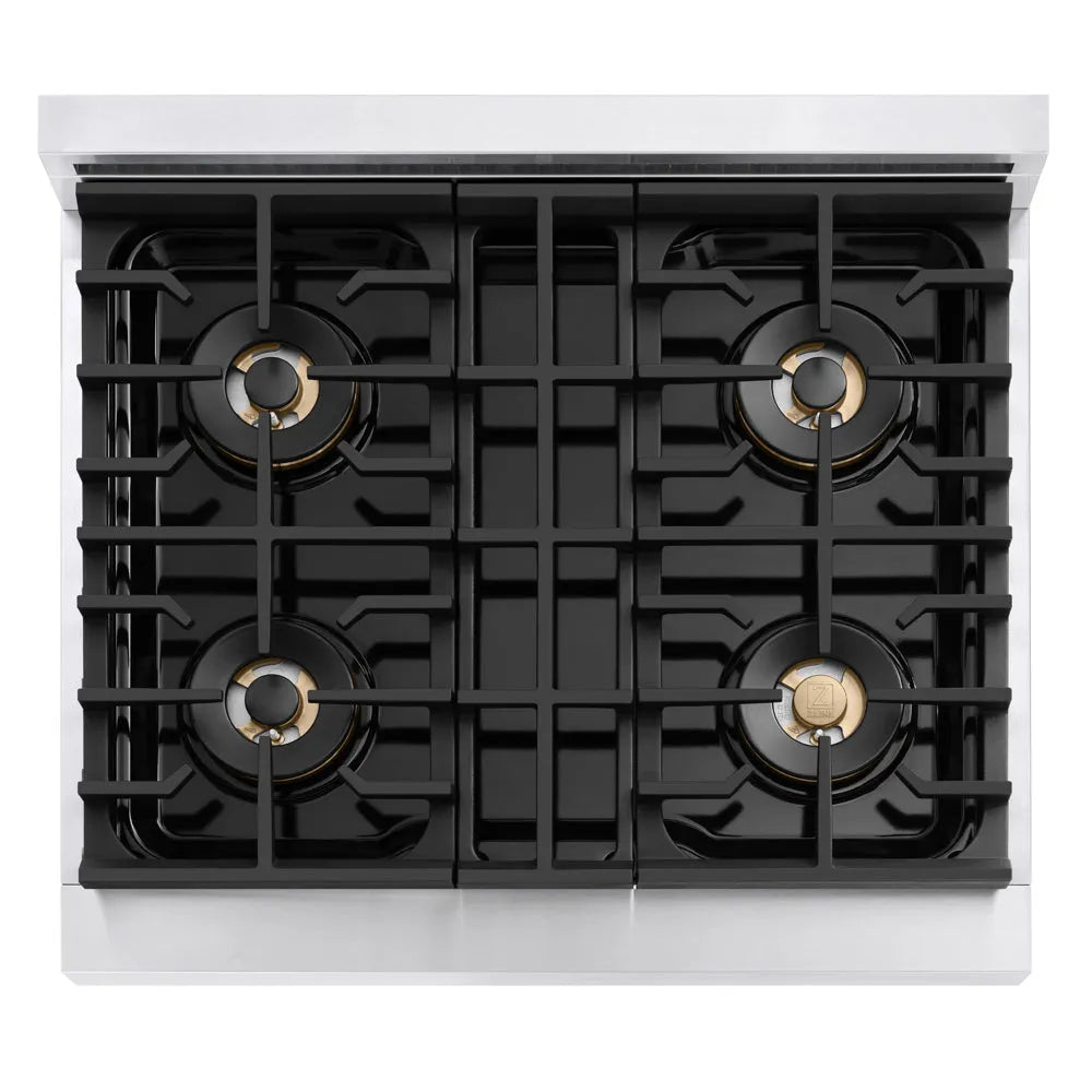 ZLINE Marino 30-inch range in stainless steel PMDR30, from above