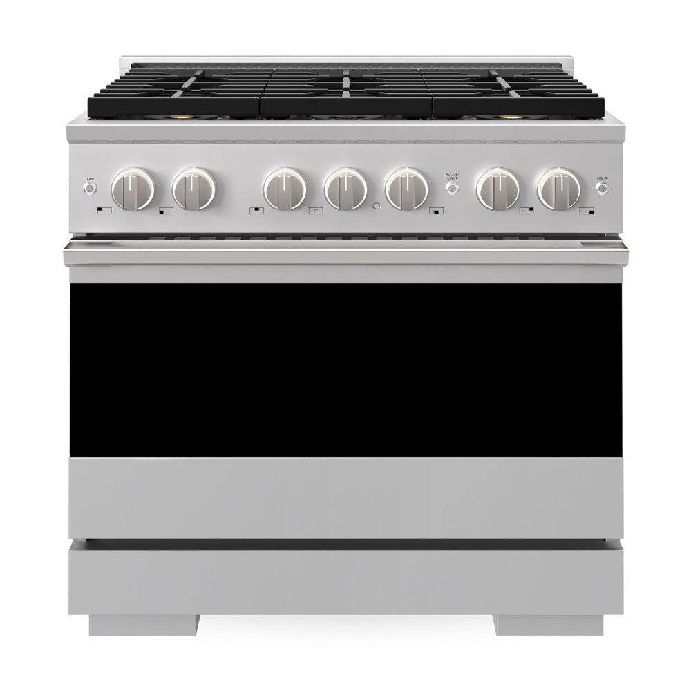 ZLINE Marino 36-inch range in stainless steel PMDR36, front view