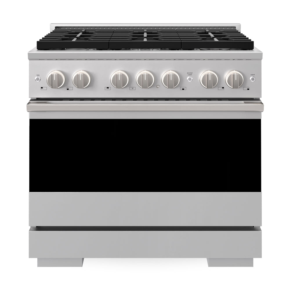 ZLINE Marino 36-inch range in stainless steel MGR-BR-36, front view