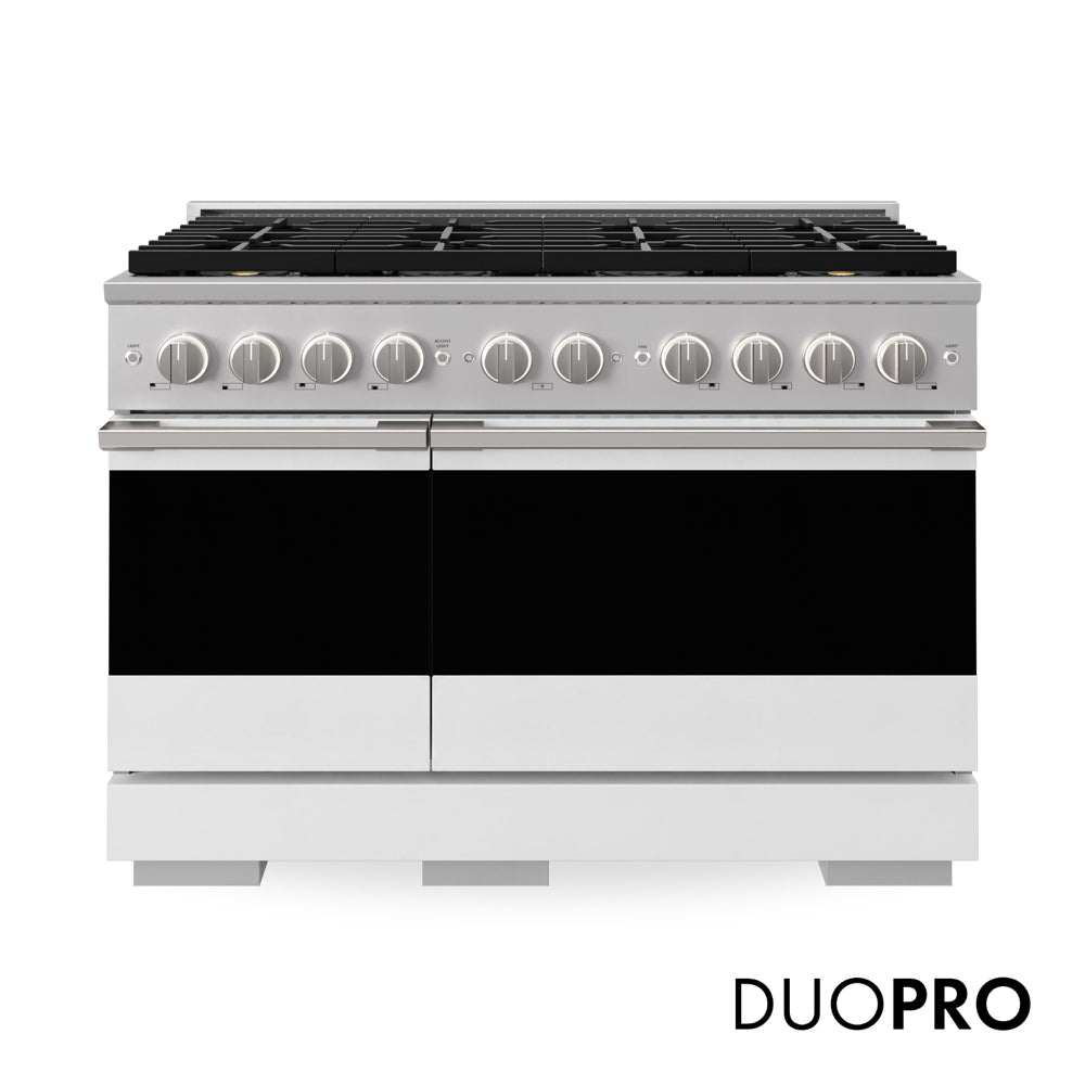 ZLINE Marino 48-inch range in white matte PMGR-WM-48