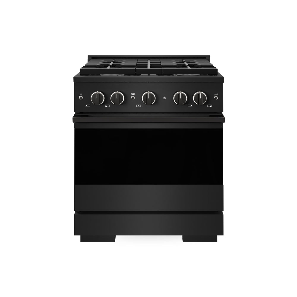 ZLINE Marino 30-inch range in black stainless steel MGRB-BR-30