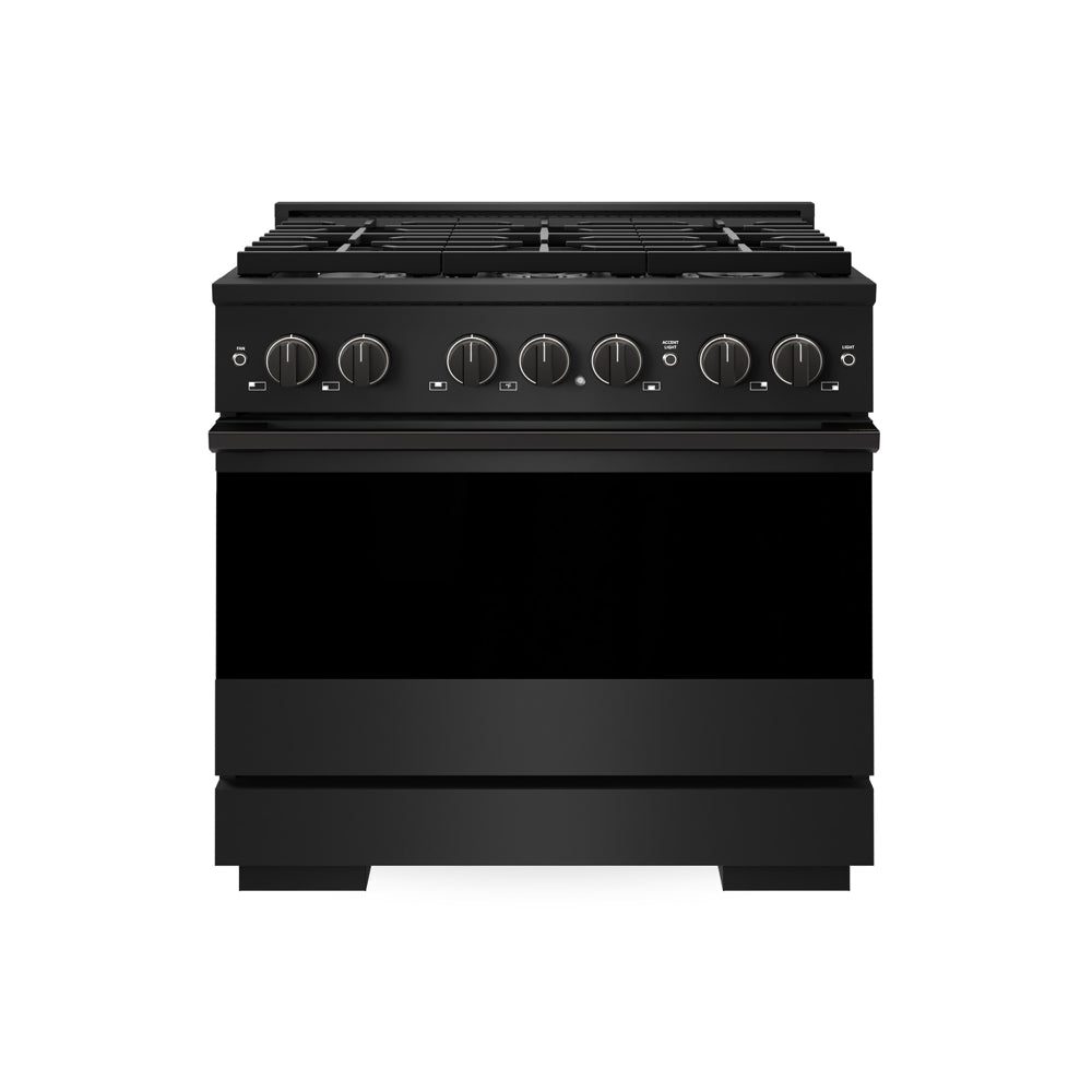 ZLINE Marino 36-inch range in black stainless steel MGRB-BR-36