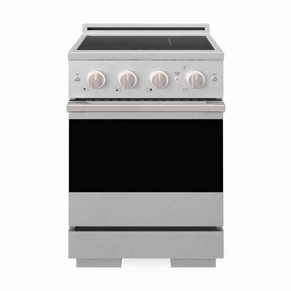 ZLINE Marino 24-inch range in satin stainless steel MINRS-24, front view