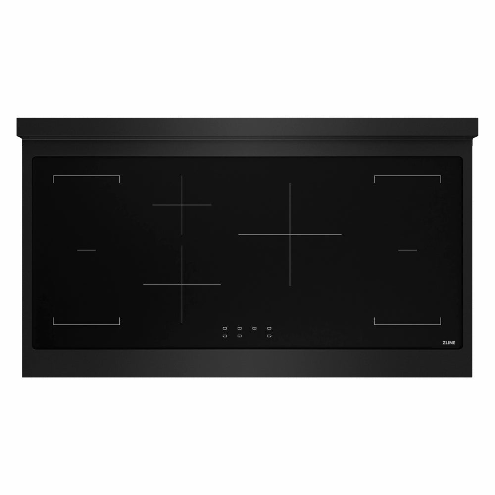 ZLINE Paramount 48-inch rangetop in black stainless steel SINRTB-48, from above