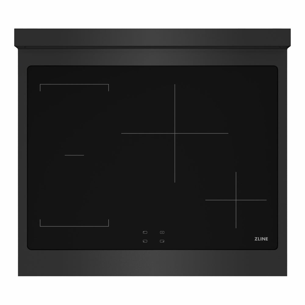 ZLINE Autograph Edition Paramount 30-inch rangetop in black stainless steel and polished gold accents SINRTBZ-30-G, from above